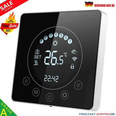 Digital WiFi Thermostat Raumthermostat Fußbodenheizung Touchscreen Wandheizung - Bild 1 von 4