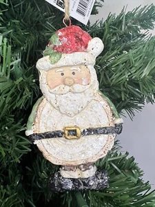 ANELLO ALBERO DI BABBO NATALE COUNTRY ADDOBBO NATALE 6” NUOVO CON ETICHETTE - Foto 1 di 6