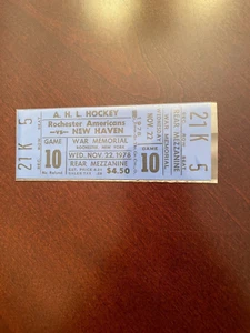 11/22/78 New Haven Nighthawks @ Rochester Americans AHL Hockey Full Ticket - MT - Picture 1 of 1