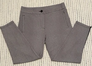 Betabrand Women Size M S-Petites Black White Crop Capri Pants W1437 Zip - Picture 1 of 5