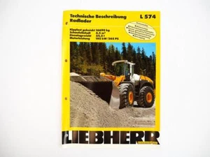 Prospekt Liebherr L574 Radlader Technische Beschreibung 1997 Label - Bild 1 von 2