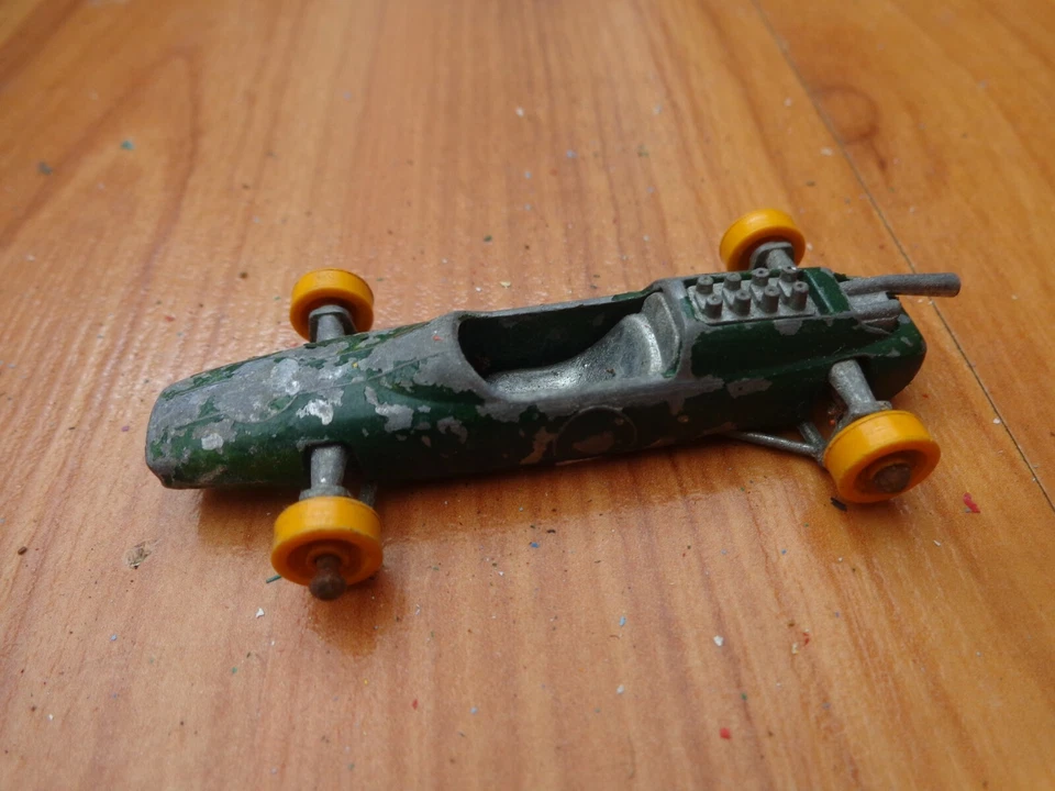 Vintage 1970'S Matchbox Lesney NO.19 Lotus F1 Auto da Corsa - Immagine 1 di 1