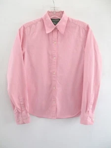 Lauren Ralph Lauren Women's Size P Petite Long Sleeve Pink Button Front Blouse - Picture 1 of 12