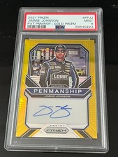 2021 Prizm Jimmie Johnson Gold /10 Auto Patented Penmanship Autograph PSA 9 PPJJ