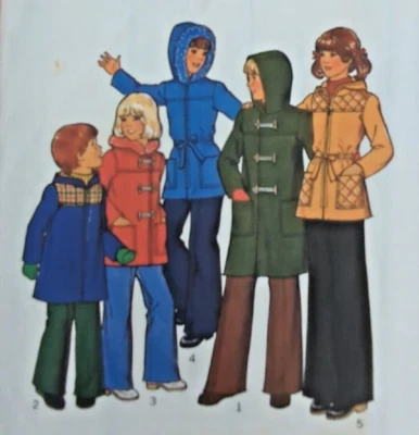 Vintage 1970s Style 1724 Girl Coat Jacket Printed Sewing Pattern Size 10 28.5" - Image 1 of 3