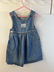 Lee girls size 5 denim dress Vintage USA Bunny Union Tag Rare #34783 - Picture 1 of 10