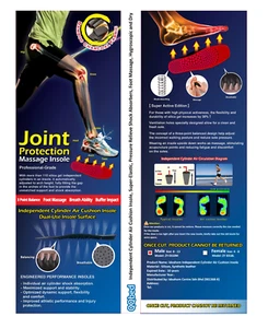 QQbed Multipack Protección Articular Masaje Cojín de Aire Plantillas para Hombres, Talla 8-13 - Imagen 1 de 5