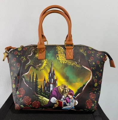 NUEVO Raro Loungefly Disney La Bella y la Bestia Bolso Cartera Castillo de Lectura Foto 1 de 4