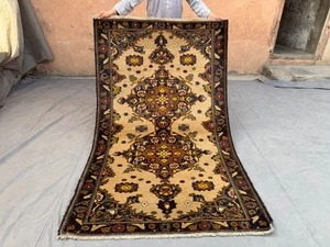 Vintage Afghan Hand-Knotted Tribal Wool Rug, Soft Pile Unique Caucasian Area Rug - Picture 1 of 12