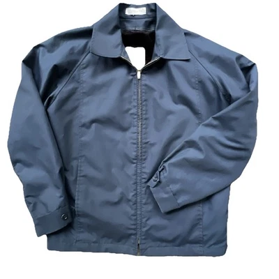 Chaqueta Harrington vintage London Fog para hombre azul forro con cremallera ropa de calle 38R Foto 1 de 4