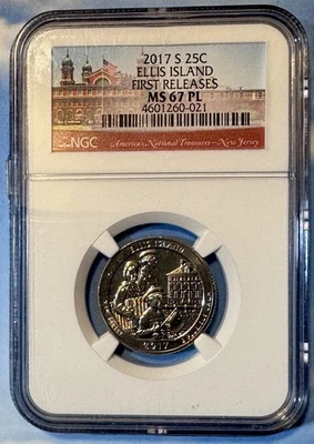 2017s Ellis Island First Releases NGC MS 67 PL Quarter - Image 1 of 4