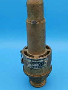 Válvula de alivio de seguridad de latón Scott Valve Mfg vintage aire, vapor 1 1/2" - Imagen 1 de 16