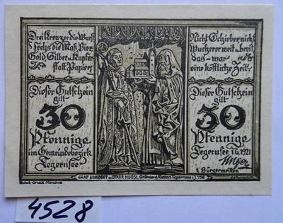 BAWARIA 1921 - GEMEINDE TEGERNSSE - 30 Pfg - AU/UNC - GrM 1313.1 - WATERMARK - Image 1 of 2