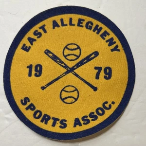 1979 East Allegheny Sports Assoc Baseball 4" Patch Gold und Marineblau - Bild 1 von 3