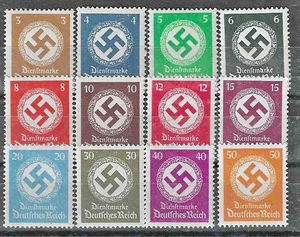 Germany 3rd Reich 1934 Mi# 132-143 Official Party Stamps MNH ** - Picture 1 of 1