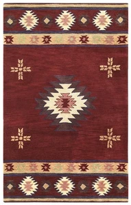 10x14 Rizzy Rugs Red Bordered Arrows Shapes Area Rug SU2009 - Aprx 10' x 14' - Picture 1 of 3