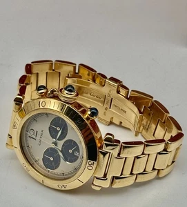 Cartier Pasha Chronograph 38mm 18k Gold 157 Gr. Ref. 30009 Box - Bild 1 von 8