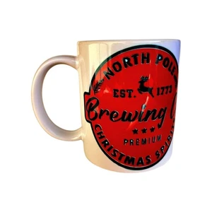  North Pole Christmas Brewing Ceramic Coffee Mug - 12oz - Handcrafted Design - Picture 1 of 7