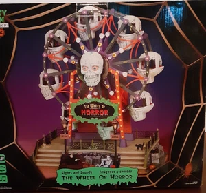 Lemax Spooky Town Wheel of Horror 04162 Halloween Village Ferris Skulls Carnival - Picture 1 of 19