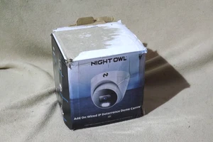 Night Owl CAM-FTN8-DM Add on Wired IP 4K Deterrence Dome Camera with 2-Way Audio - Picture 1 of 4