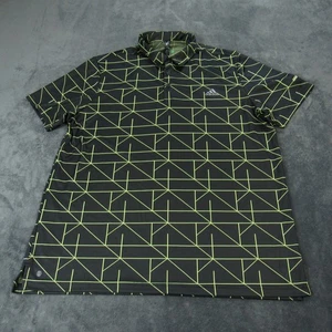 Adidas Polo Shirt Mens XXL Black Green Performance Golf Athletic Short Sleeve - Picture 1 of 11