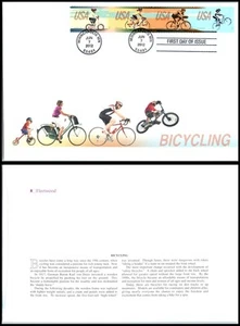 2012 Bicycling Sc 4690a FDC Fleetwood cycling recreation sports helmets teamwork - Picture 1 of 1