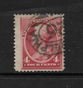 ESTADOS UNIDOS SCOTT 215 USADO FINO+ - EMISIÓN DE BILLETES CARMINE DE 1888 4c (F5) - Imagen 1 de 2
