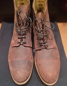 New Taft Dragon Roughout Brown Suede Leather Men's Boots Size 11 - Picture 1 of 10