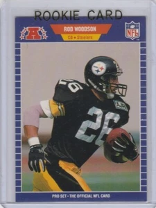 ROD WOODSON ROOKIE CARD Pittsburgh Steelers Football 1989 RC Ravens NFL HOFer! - Picture 1 of 2