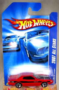 2007 Hot Wheels #154 All Stars DODGE CHARGER Red Variant w/Chrome 5 Spoke Wheels - Picture 1 of 5