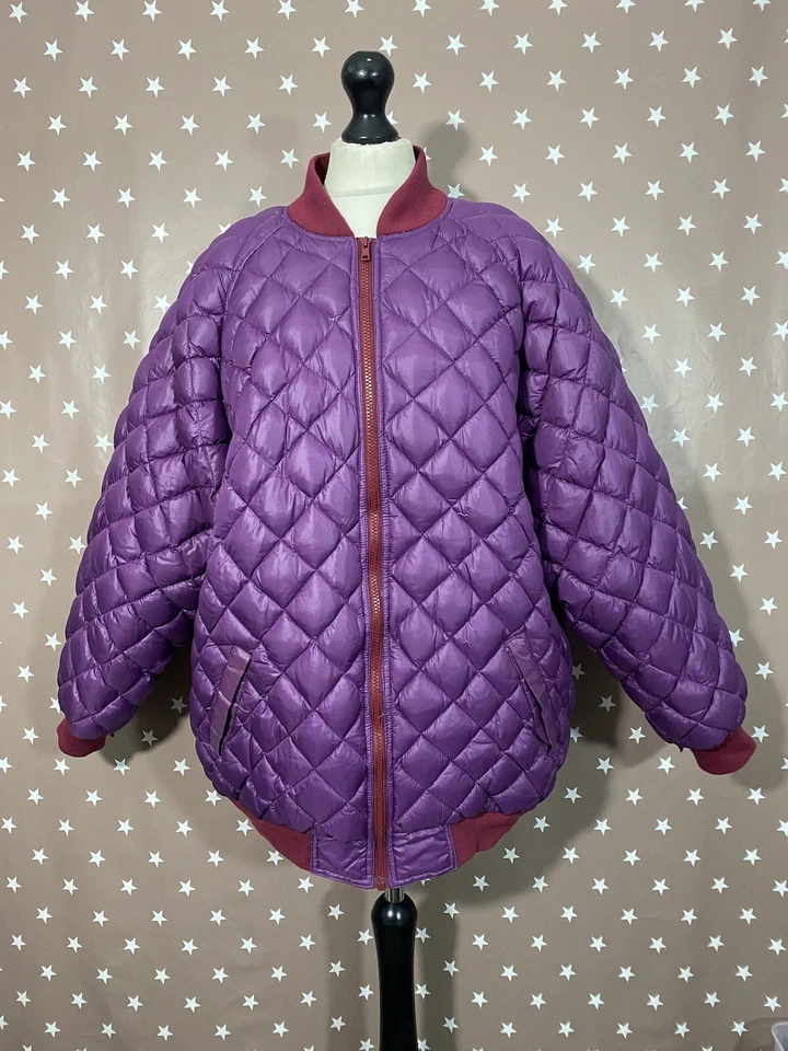 Purple puffer down jacket womens size 2XL — 第 1/4 张图片