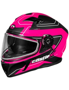 Castle X CX390 Atlas Snowmobile Helmet Matte Pink Glo/Black sizes S-XL - Picture 1 of 3