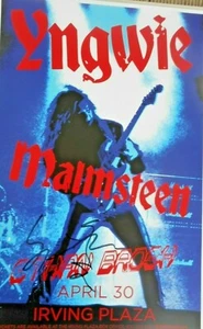 Yngwie Malmsteen Hand Signed Gig Concert Poster 4/30/2013 Irving plaza NY - Picture 1 of 3