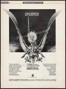 HEAVY METAL - Original 1981 Trade AD / poster_ Best Orig. Score_ Elmer Bernstein - Picture 1 of 1