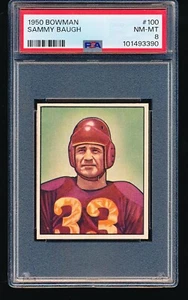 1950 Bowman SAMMY BAUGH #100 PSA 8 - Picture 1 of 2