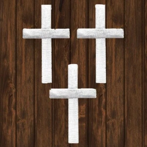 Medium Cross Embroidered Patch — 3-Pack — Iron On - Picture 1 of 1