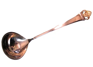Robbe & Berking Rosenmuster Suppenkelle 150 versilbert teilvergoldet 142g 26758 - Bild 1 von 12