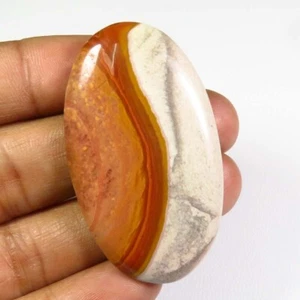 Natural Brown Gemstone 47x27 mm Polygram Jasper Cabochon Oval Shape Jewel PG-82 - Picture 1 of 9