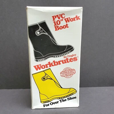 Tingley Galoshes Overshoe Work Boots 10" Yellow PVC 35123 Large Medium - Image 1 of 4