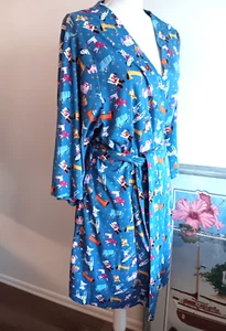 Vera Bradley Dog Show Knit Robe Inside Tie at Waist, Sash Tie & One Side Pocket - Picture 1 of 7