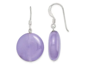 Lavender Jade Earrings in Sterling Silver - Picture 1 of 4