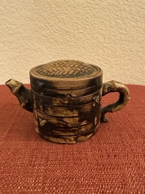 Vintage Asian Terracotta Teapot Cup Pottery - Image 1 of 4