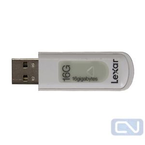 Lot of 2 16GB USB 3.0 Lexar LJDV10-16G White Push Thumb Flash Storage Drive PC