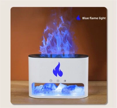 New Flame Humidifier Aromatherapy Machine Crystal Salt Stone Colorful Atmosphere - Image 1 of 4