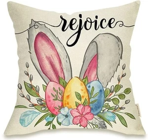 Rejoice Easter decorative pillow 16x16 - Picture 1 of 1