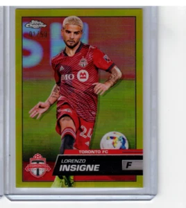 2023 Topps Chrome MLS Lorenzo Insigne Gold Refractor 01/50 Toronto FC - Picture 1 of 2