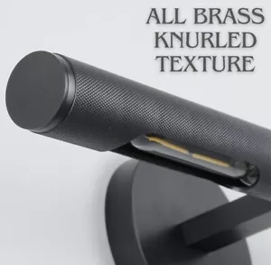 Knurldon Hard-Wired 24In Black Knurled Picture Light for Wall - Picture 1 of 16