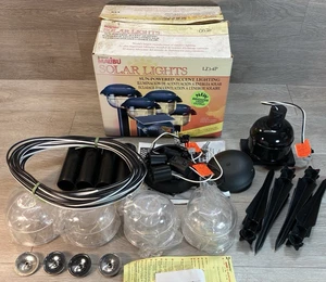 Malibu Solar Landscape Lighting LZ3-4P Black Finish Set Of 4 New in Open Box - Picture 1 of 12