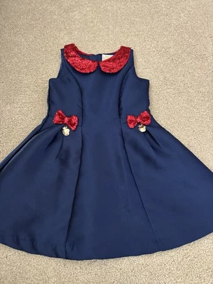 Niñas Disney Princesa Blancanieves Vestido Talla 3 Azul Fiesta Disfraz Vestido Foto 1 de 4