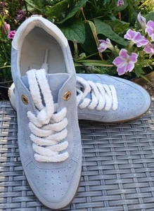 DUNE LONDON ELECTROLITE SUEDE LIGHT BLUE TRAINERS UK 5 EU38 RRP £89 NEW - Picture 1 of 7